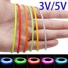DC3V 5V 12V 2.7mm COB LED Strip Light 480LED/m Flexible Tape Light Dimmable Cut
