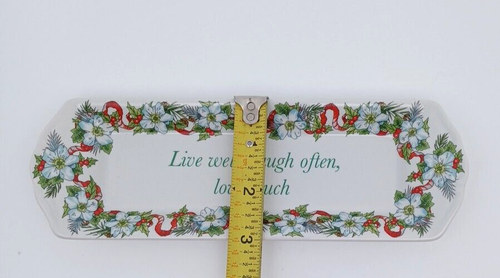 Bandeja para servir de vacaciones SPODE ""Live Well, Laugh Often, Love Much"" excelente - Imagen 2 de 7