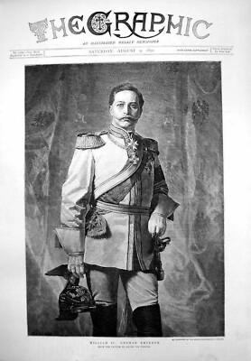    ANTON VON WERNER   Bildnis Kaiser Wilhelm II.   Titelseite ''The Graphic'' 1890