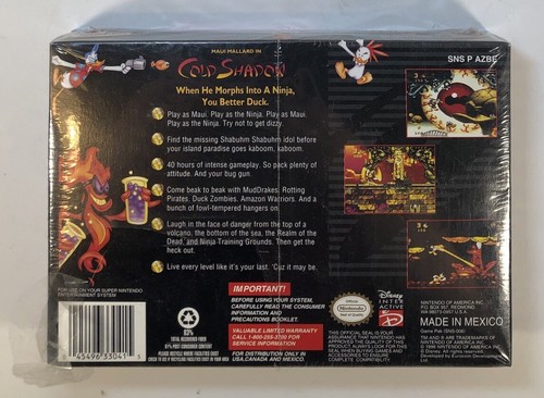 Neu Sealed Maui Mallard in Cold Shadow (Super Nintendo, 1996) SNES Beschreibung lesen - Bild 5 von 12
