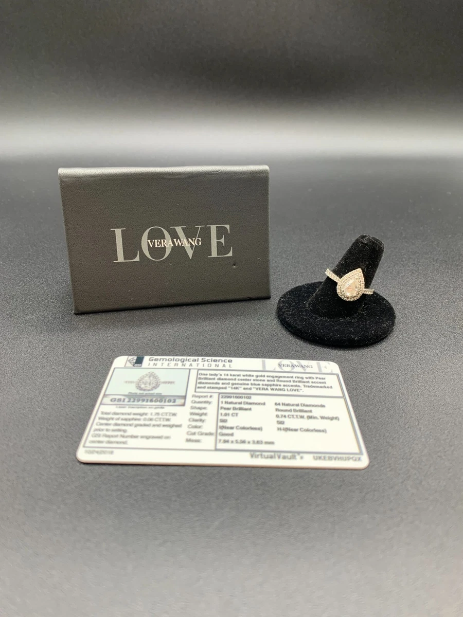 Zales vera wang pear ring deals