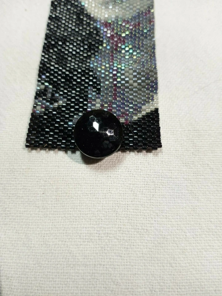 MICHAEL JACKSON ВРУЧНУЮ БИСЕРОМ ПРОДАВЕЦ DELICA СЕМЕНА БИСЕР И ЧЕРНАЯ ШПИНЕЛЬ ЛУННЫЙ КАМЕНЬ - Изображение 4 из 4