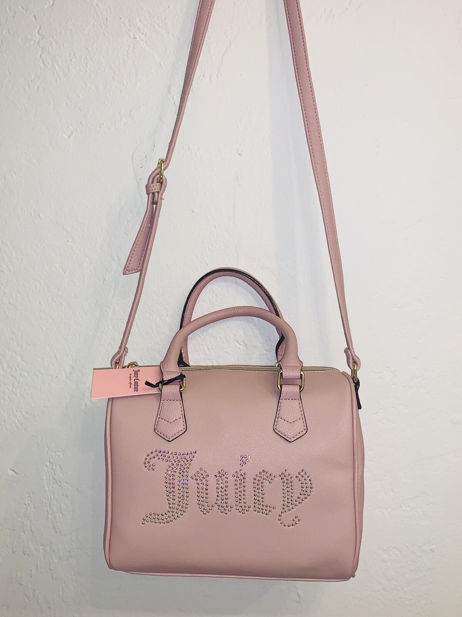 💗 Juicy Couture Barrel Purse Speedy Satchel Crossbody Pink Bling Rare Bag