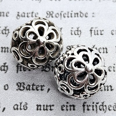   Original Pandora Charms  ''2er Set Apfelblüte'' 790965 Blüte, offen gearbeitet 