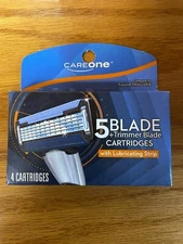 CareOne 5 Blade Razor Blade Refills, 4 PACK