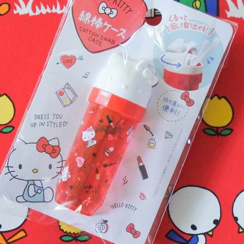 Sanrio Hello Kitty cute KAWAII Cotton Swab Case Carrying Cosmetic
