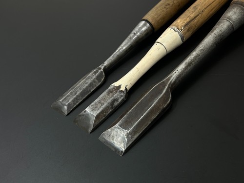 Vintage Japanese Chisel 3set Nomi /Hand Plane Saw Iron Hammer Hand Tool/d56 - Picture 13 of 24