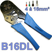 Pince à sertir B16DL pour embout de câblage de 4 à 16 mm²