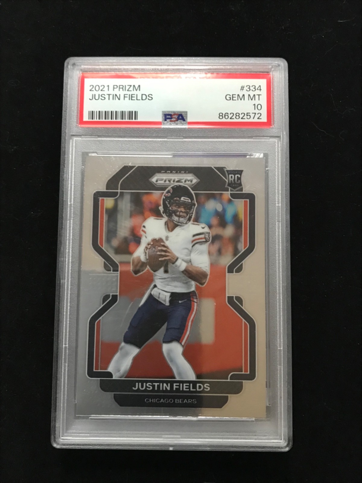2021 Panini Prizm - Rookie Justin Fields #334 (RC) PSA 10