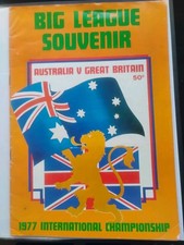 1977 AUSTRALIA V GREAT BRITAIN WORLD CUP FINAL RUGBY LEAGUE  MATCH PROGRAMME 