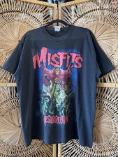 Vintage 90s 1996 MISFITS Resurrection Tour Black T-Shirt Size XL X-Large