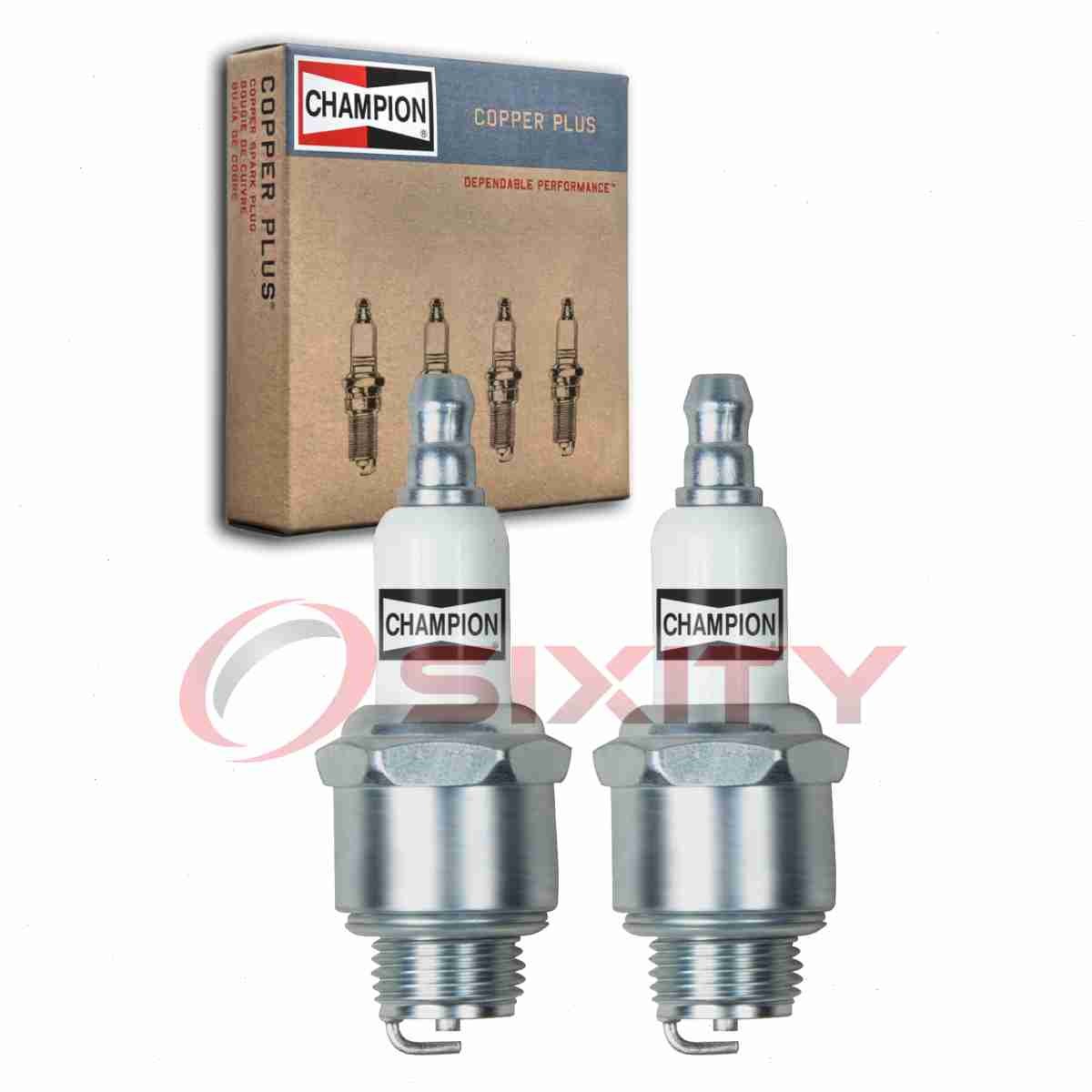 2 pc Champion Copper Plus 868 Spark Plugs for W14MRU RJ19LM GL4RC BR2LM xp
