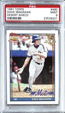1991 TOPPS DESERT SHIELD #480 DAVE MAGADAN PSA 9 MINT METS