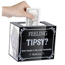 Acrylic Tip Box Tip Collection Jar 6 x 5 x 4 Inch Money Container Acrylic 1
