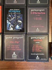 Vintage ATARI 2600 Game Console w/15 Games Joysticks Controllers Chords Etc