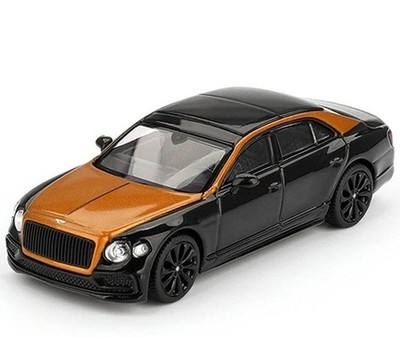 MINI GT 1:64 Bentley Flying Spur Orange Flame / Onyx Black Model