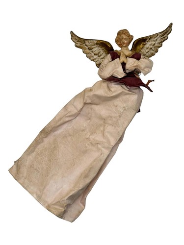 Angel Christmas Tree Topper Golden Wings and Praying Hands