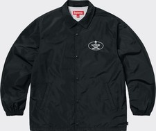  SUPREME COACH JACKET IN BLACK CREST LOGO SIZ...