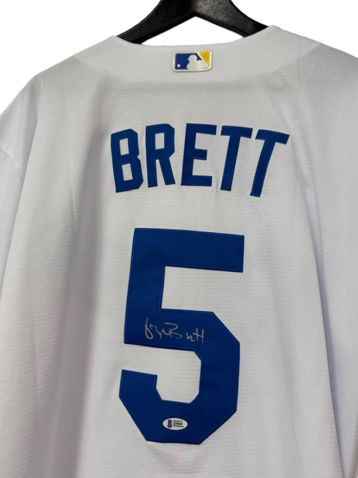 Camiseta firmada a mano autografiada de la MLB George Brett certificado de autenticidad BAS Foto 2 de 4