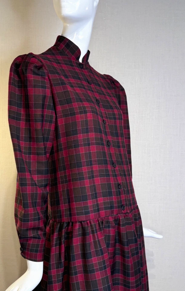 Vestido Liberty Of London tejido a cuadros lana callis talla 8, de colección Inglaterra años 80 Foto 2 de 4
