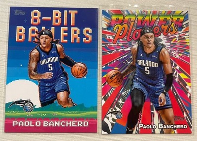 2025-26 Topps Basketball Paolo Banchero Insert Power Players 8-Bit PP-2 & 8B-9