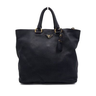 Prada Tasche und Schultertasche blau Vitello Dino mit goldenem Logo BN1713 153099672