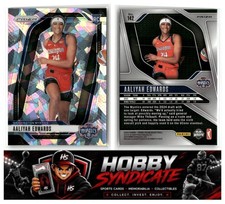 2024 Prizm Panini Prizm WNBA #142 Aaliyah Edwards Cracked Ice Prizms RC