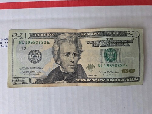 AUGUST 22, 1959 - 19590822 BIRTHDAY-ANNIVERSARY (TWENTY DOLLAR) NOTE - Picture 2 of 4