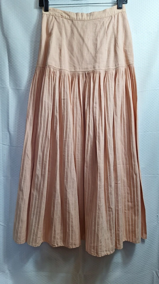 De Colección CACHE Conjunto de Falda de Mezcla de Lino de Dos Piezas Talla M Chaqueta Plisada Maxi Estructurada Usada en Excelente Condición Foto 3 de 4