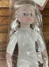 Fibre Craft Doll Porcelain Look Soft Body 13” Blonde Hair Plaits New Vintage 