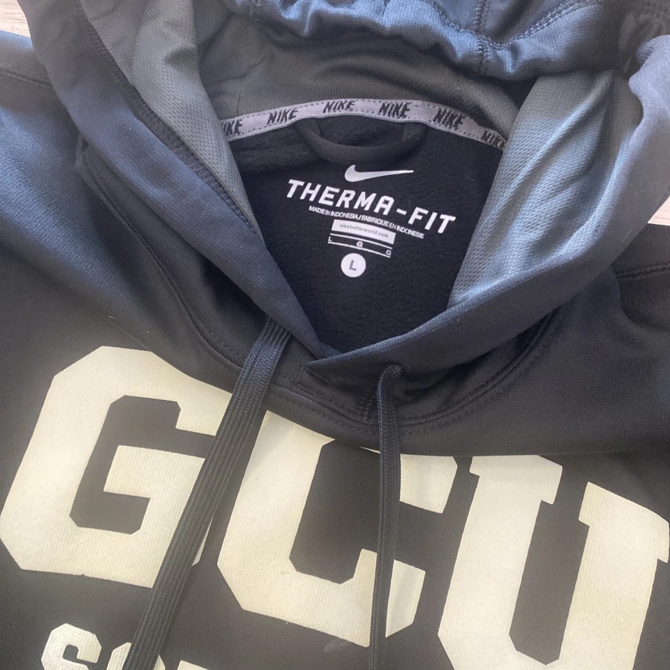 NIKE GCU Lopes Softbol Manga Larga Sudadera con Capucha Negra Top L Grande Foto 4 de 4