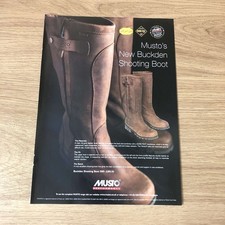 GUNS92 MAGAZINE ADVERT 12X9 MUSTO'S BUCKDEN SHOOTING BOOT