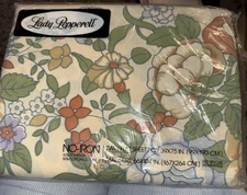 Vintage Pepperell No-Iron 50/50 Twin Flat Sheet -Rosalinda,Floral Pattern