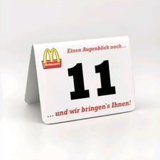 Mc Donalds Tischaufsteller Nr. 11 | Blechschild Bestellung | Orignal McDonalds