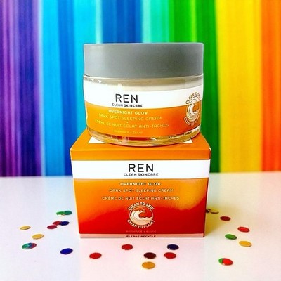 Ren Clean Skincare Overnight Glow Dark Spot Sleeping Cream New in Box 1.7 Oz