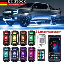 8X LED RGB Auto Unterbodenbeleuchtung Körper Atmosphäre Unterboden Rock Lights