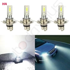 4X H4 LED HEADLIGHT KIT BULBS KIT HIGH LOW BEAM 200W HIGH POWER 6000K WHITE 9003