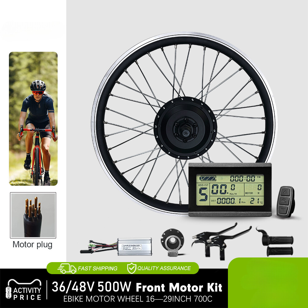 Electric Bike Conversion Kit 36V 48V 500W Front Hub Motor Wheel 16