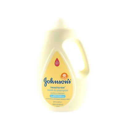 Johnson's Head To Toe Wash Shampoo No Tears Gently Cleanses Newborn's USA Seller