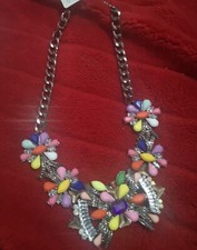 Candy-Coloured Cluster Stone Necklace.A statement piece for a special occasion. 