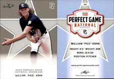 WILLIAM "PICO" KOHN 2020 LEAF PERFECT GAME NATIONAL SHOWCASE ROOKIE CARD #199