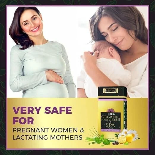 Color de cabello Indus Valley embarazada, piel sensible, caneado temprano 100 g negro Foto 4 de 4