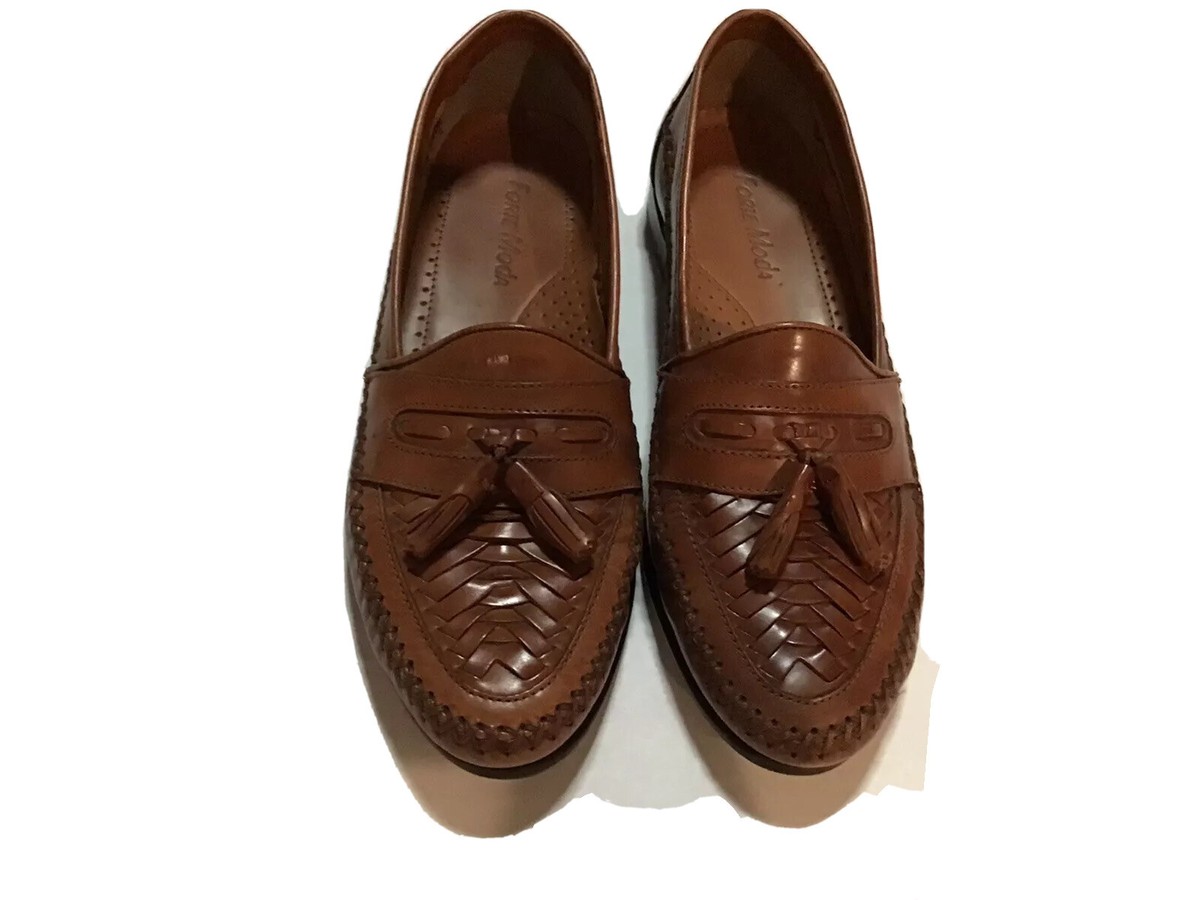 Forte Moda Men’s Leather Shoes Mens Forte Moda Leather Sz. 9.5 D Tassle Basket Weave  main image 2