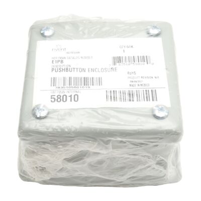 nVent Hoffman E1PB Steel Pushbutton Enclosure, ø30.5mm, IP65, 89 x 83 x 70mm