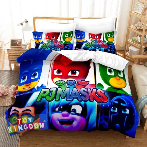 Set lenzuola copripiumino/piumino/doona 3D bambini PJ Masks + federe - singolo - Foto 7 di 23