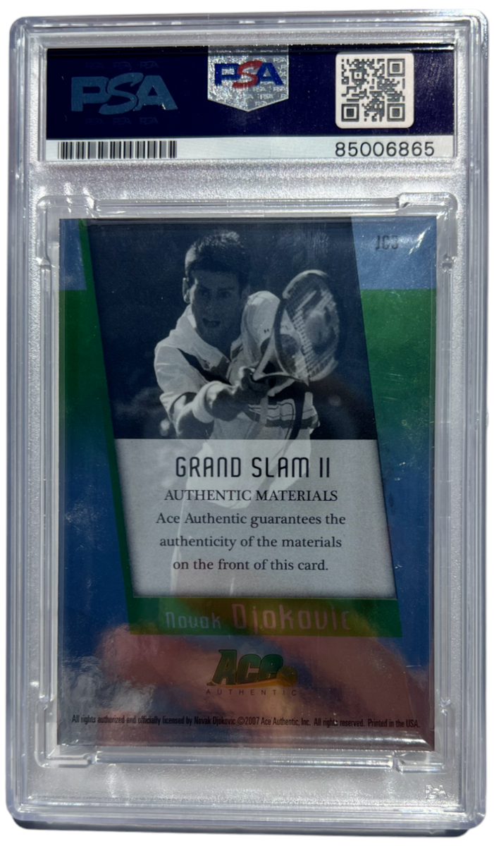 NOVAK DJOKOVIC SIGNED 2007 ACE AUTHENTIC GRAND SLAM II MATCH WORN