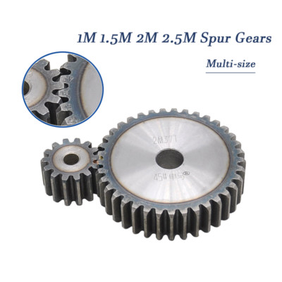 Spur Gears 1M 1.5M 2M 2.5M Metal Spur Transmission Gear Multiple Size 10-150T