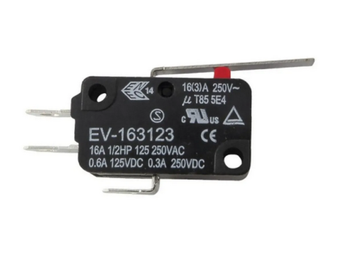 Microswitch SNAP ACTION;  16A/250VAC; 0.6A/125VDC; with lever SPDT EV-163123 - Bild 1 von 1