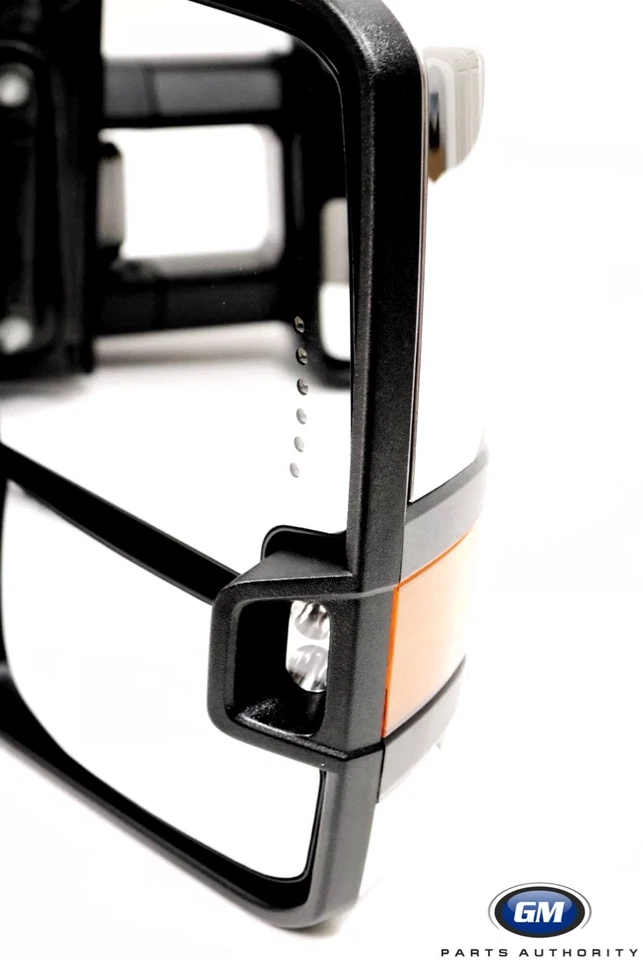 Espelhos de reboque e chicotes elétricos de porta Silverado Sierra cromados para trailer campista 2014-18 fabricante de equipamento original - Imagem 4 de 4