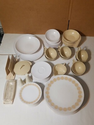 VINTAGE Melmac Melamine Dinnerware Allied Chemical Apollo Ware etc LARGE LOT 
